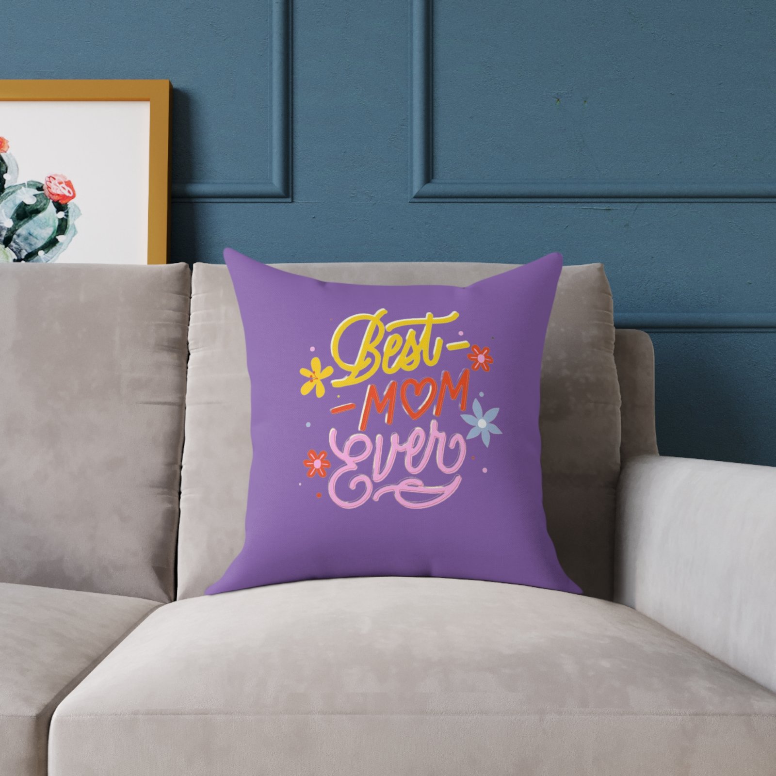 Best Mum Square Poly Canvas Pillow - Image 7