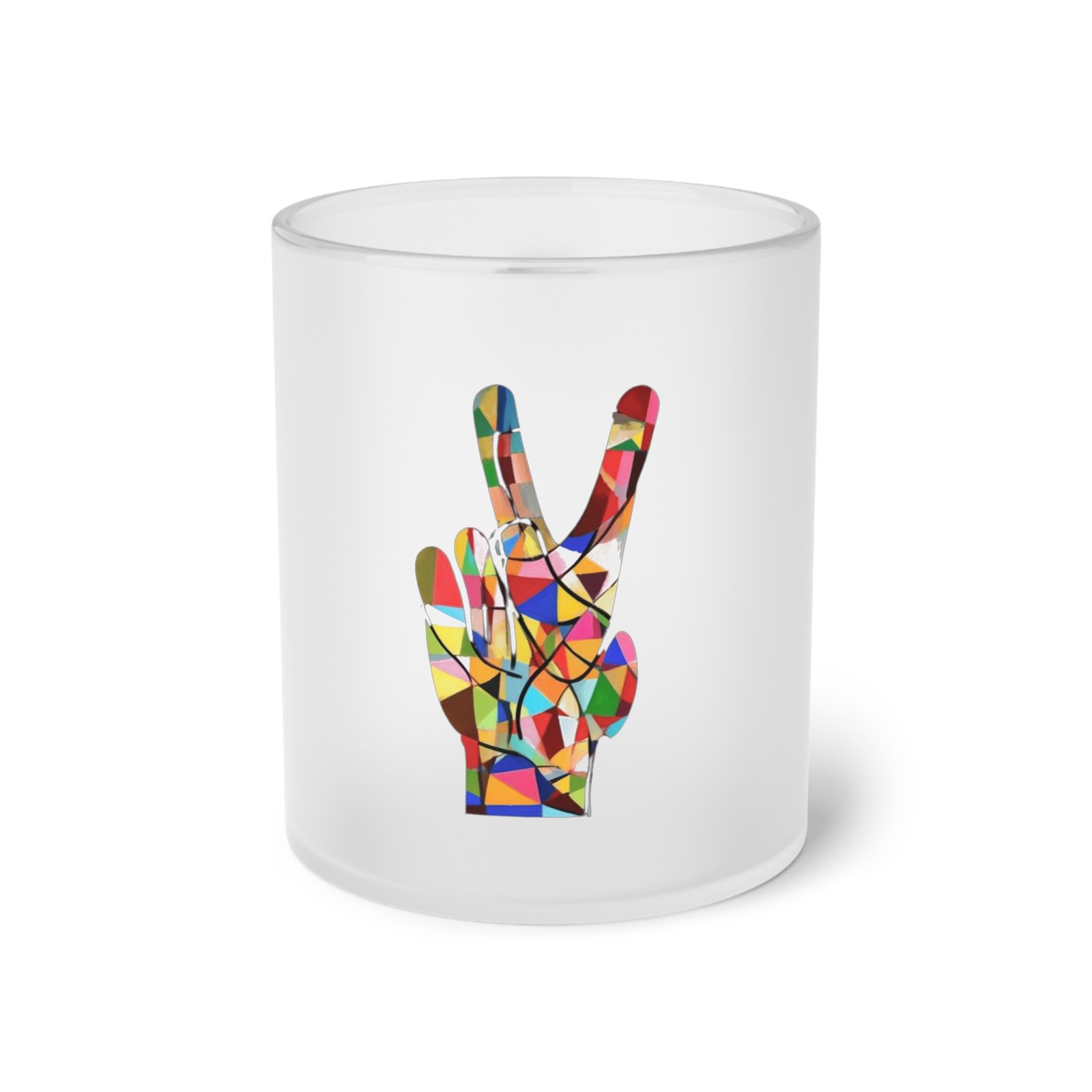 Peace Frosted Glass Mug