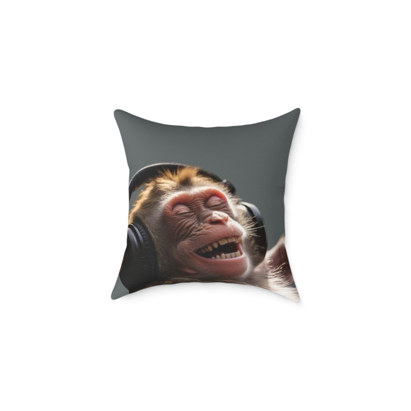Funny Monkey Poly Canvas Pillow - Image 5