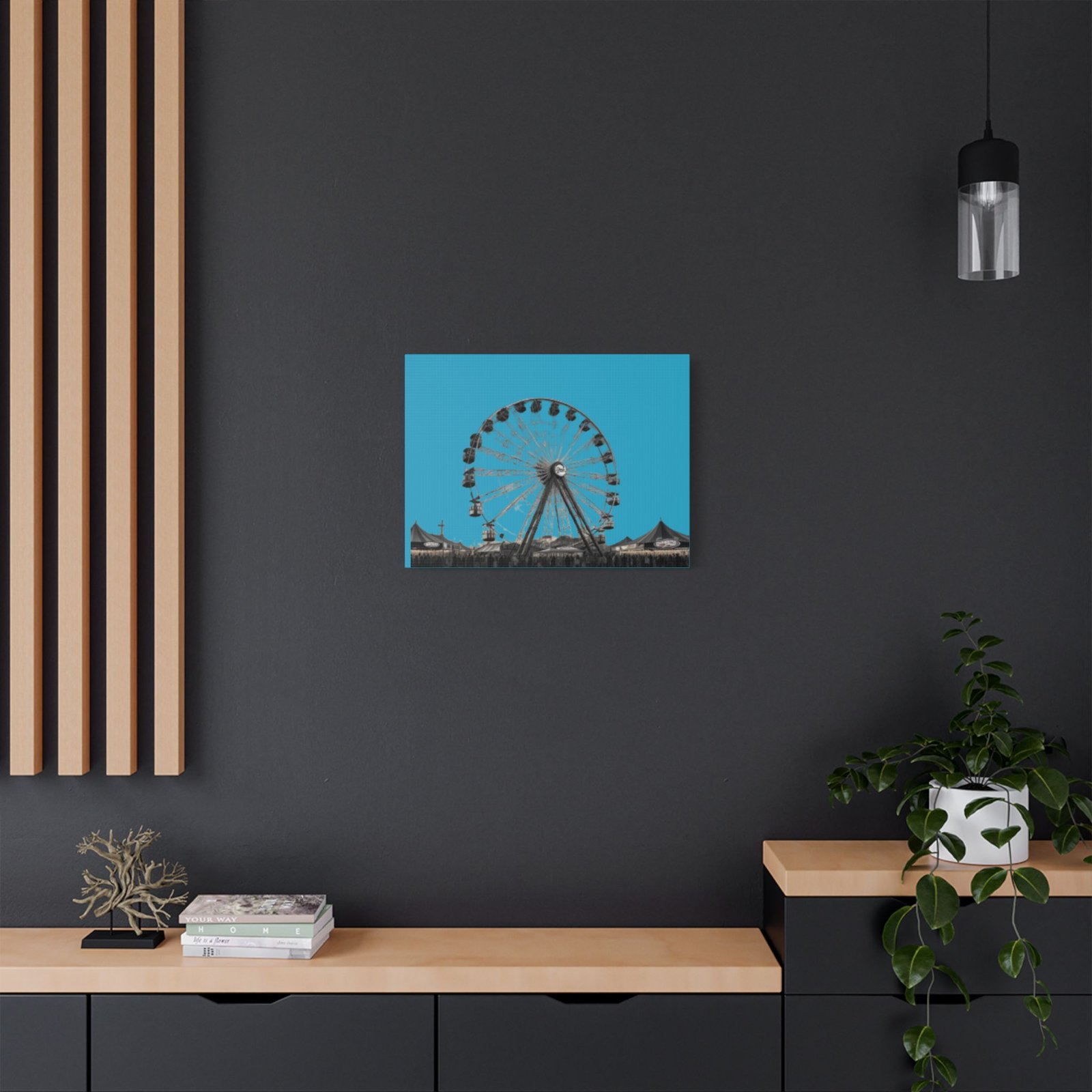 Fairground Fun Satin Canvas, Stretched - Image 8
