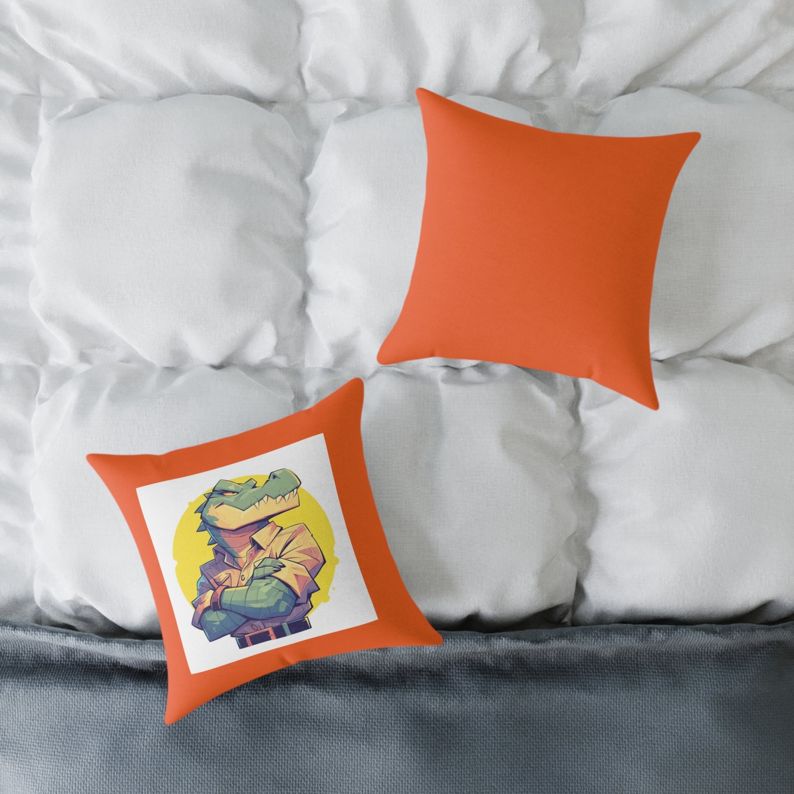 Dinassaur Square Poly Canvas Pillow - Image 4