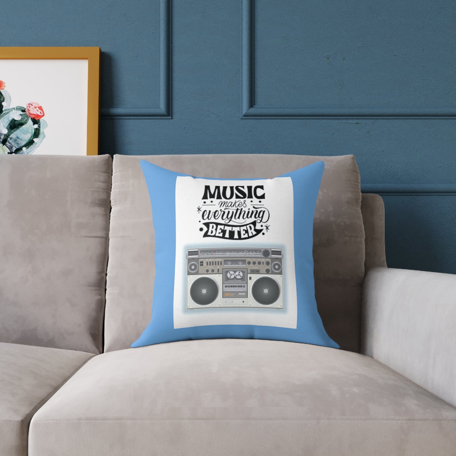 Music Poly Canvas Pillow - Image 3
