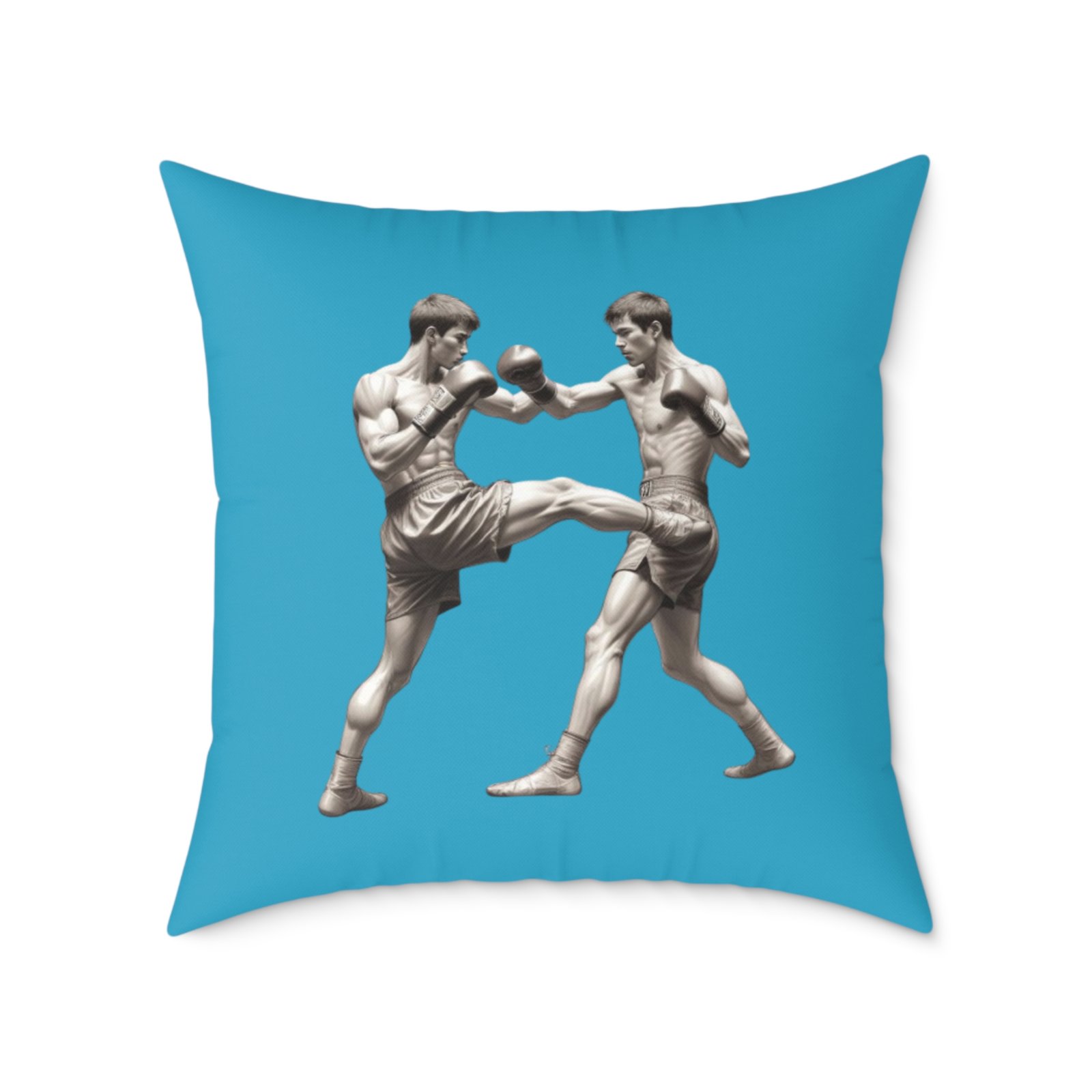Kickboxing Square Poly Canvas Pillow - Image 17