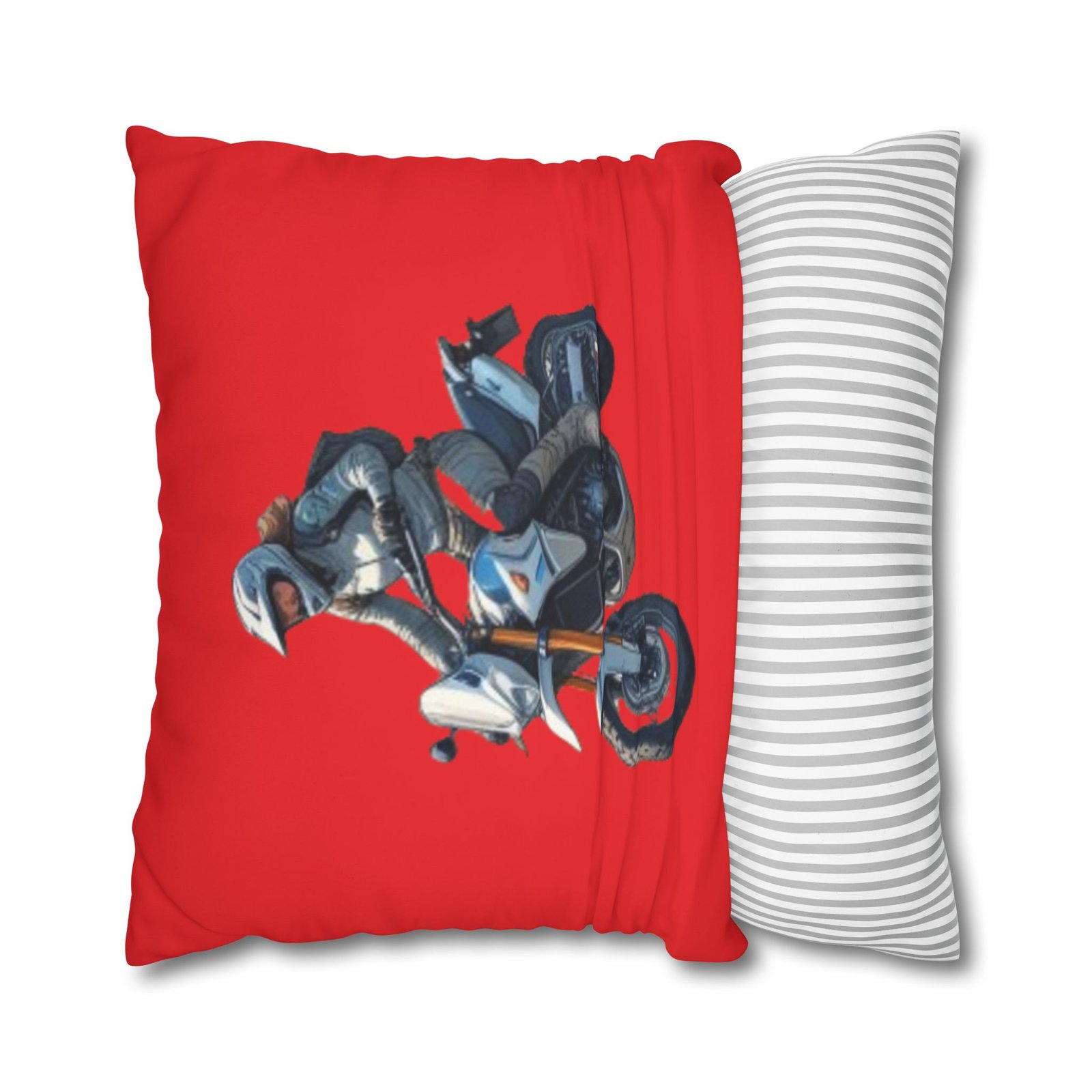 Scrambling Bikes Square Poly Canvas Pillowcase - Image 18