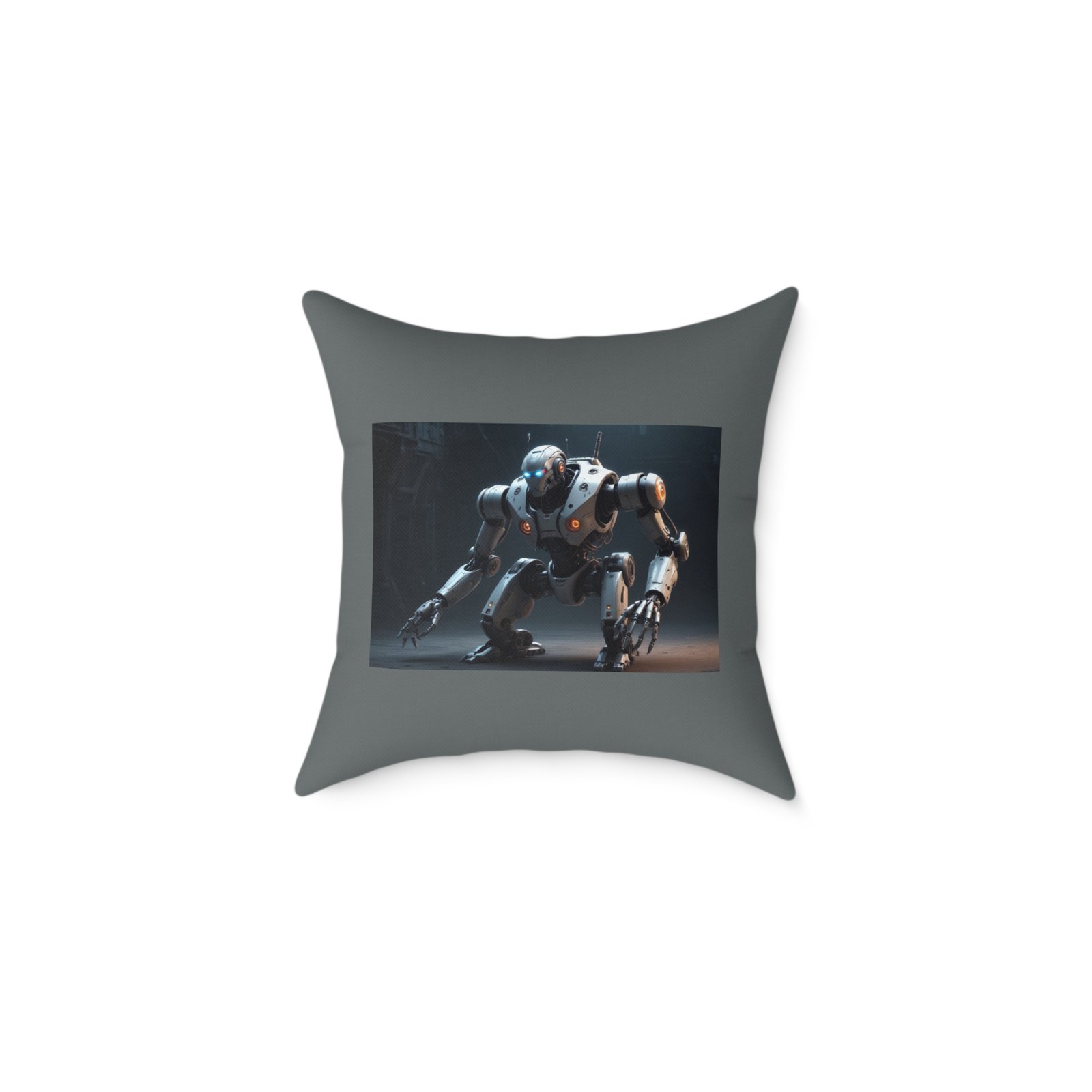 Robot Square Poly Canvas Pillow - Image 5