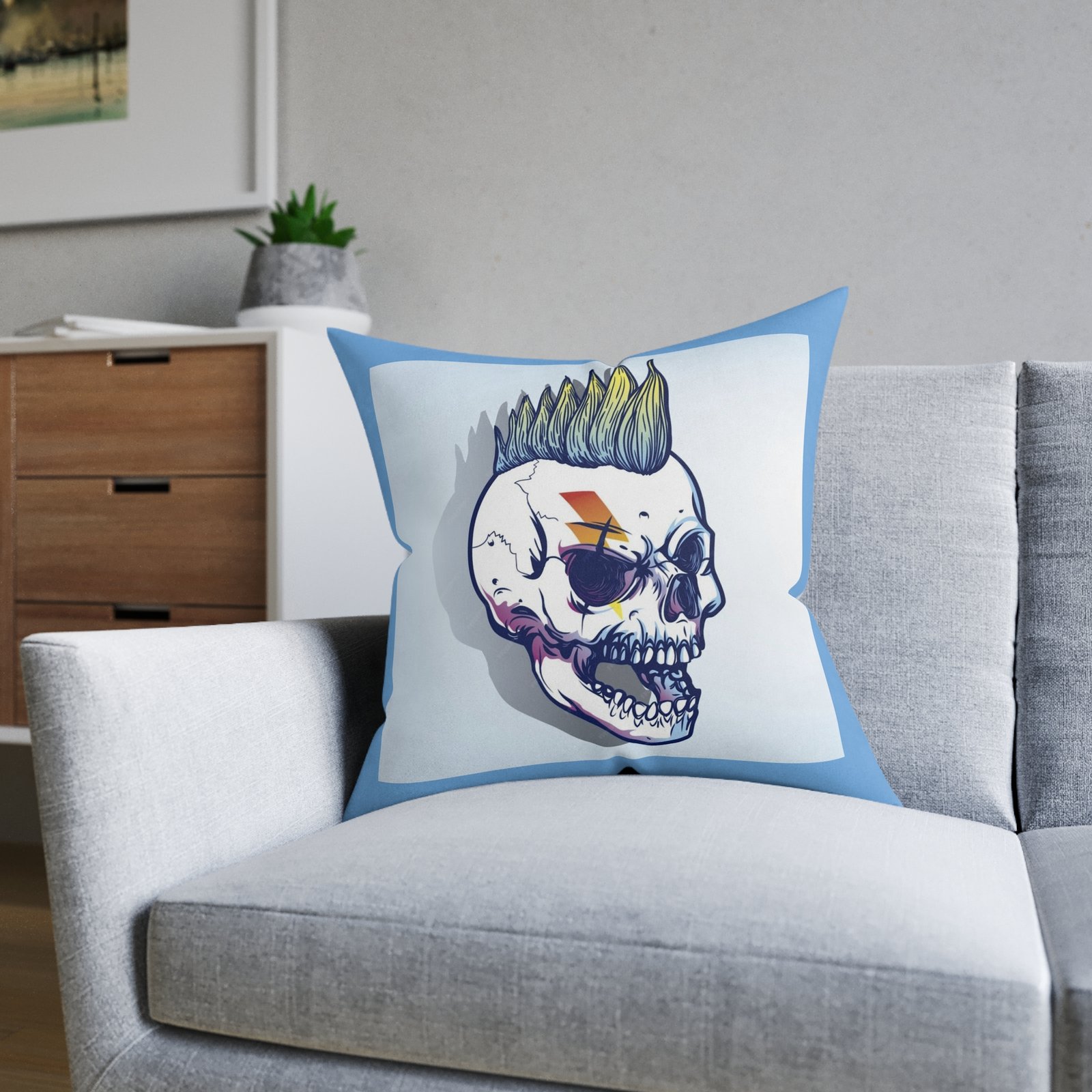 Crazy Rabbit Square Pillow funny cushion quirky art pillow dad gift mum birthday grandma gift mad bunny cushion kids comfy cushion - Image 8