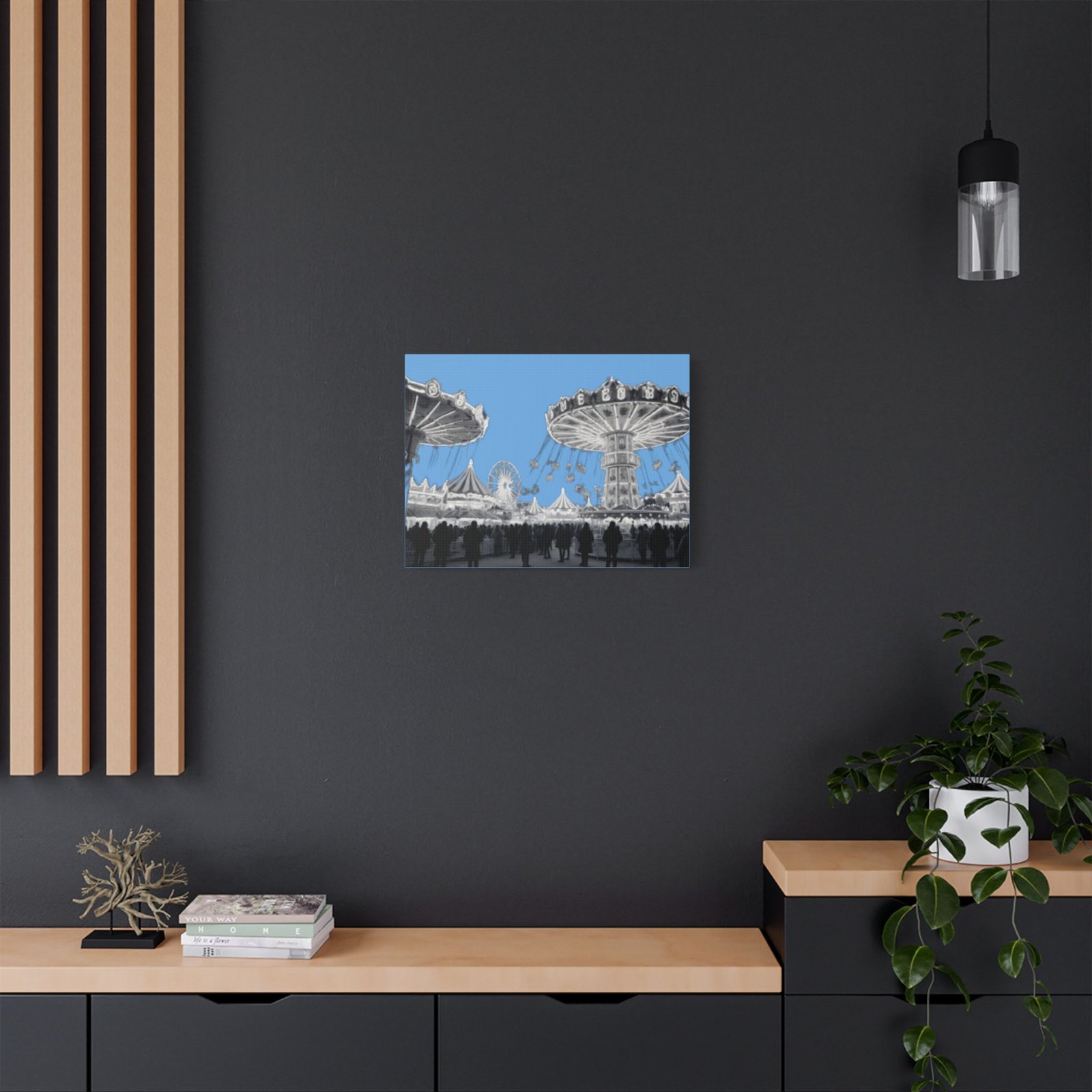 Fairground Fun Satin Canvas, Stretched - Image 8