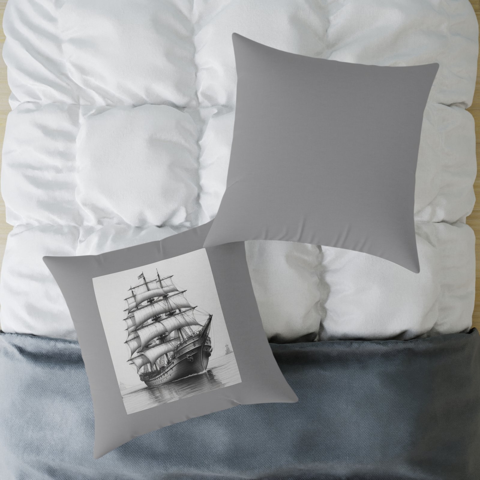 Ship Square Poly Canvas Pillow - Image 20