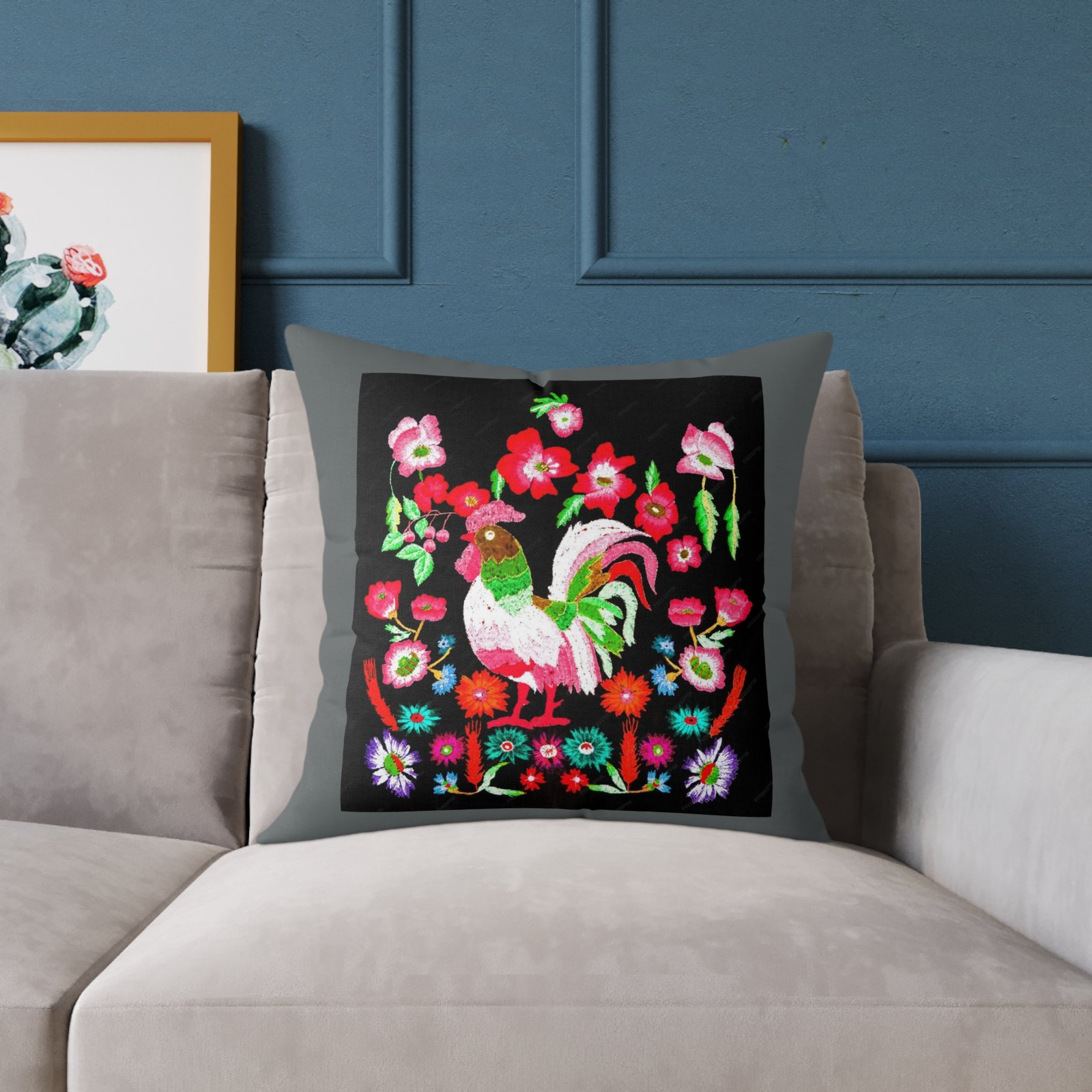 Mexico Square Poly Canvas Pillow - Image 11