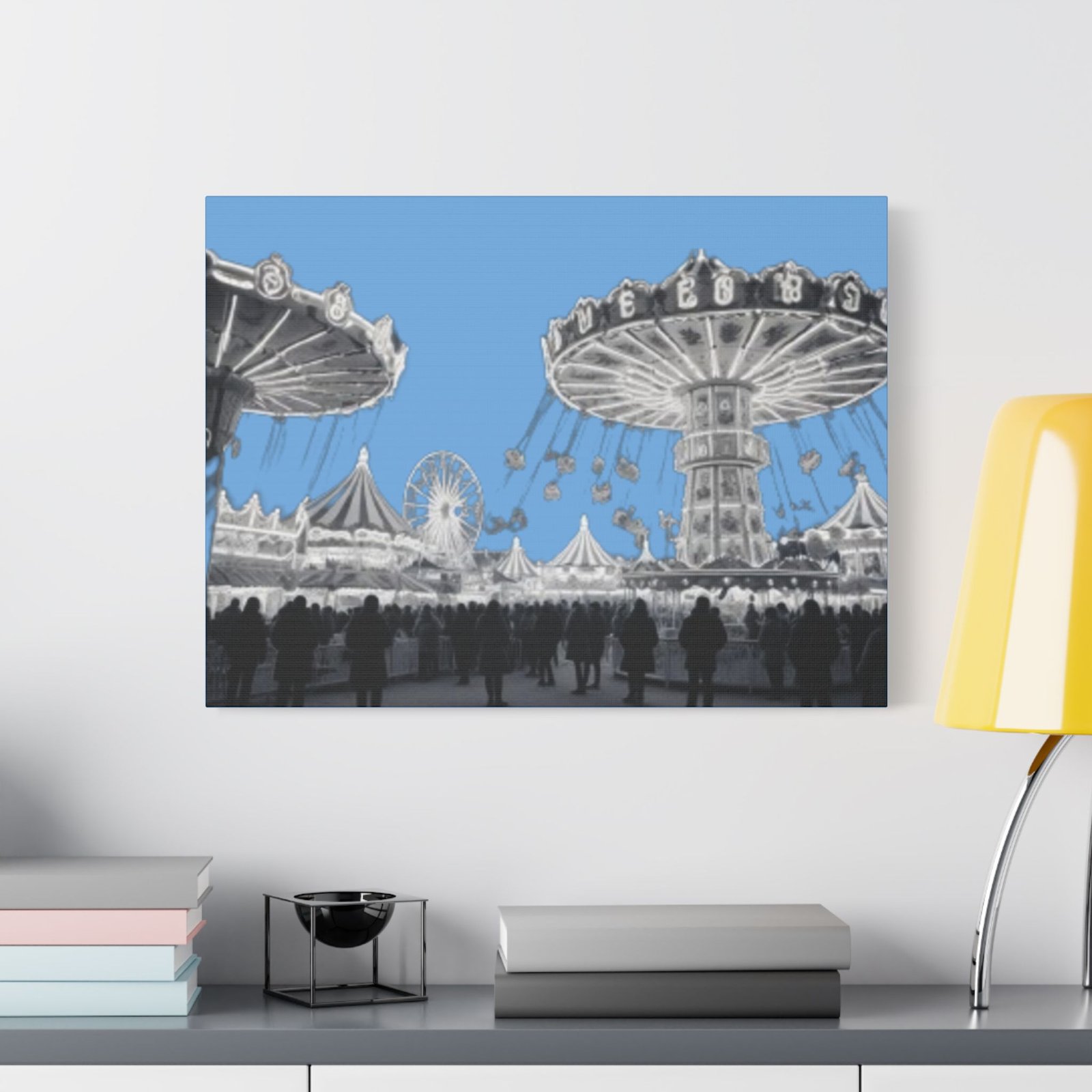Fairground Fun Satin Canvas, Stretched - Image 7