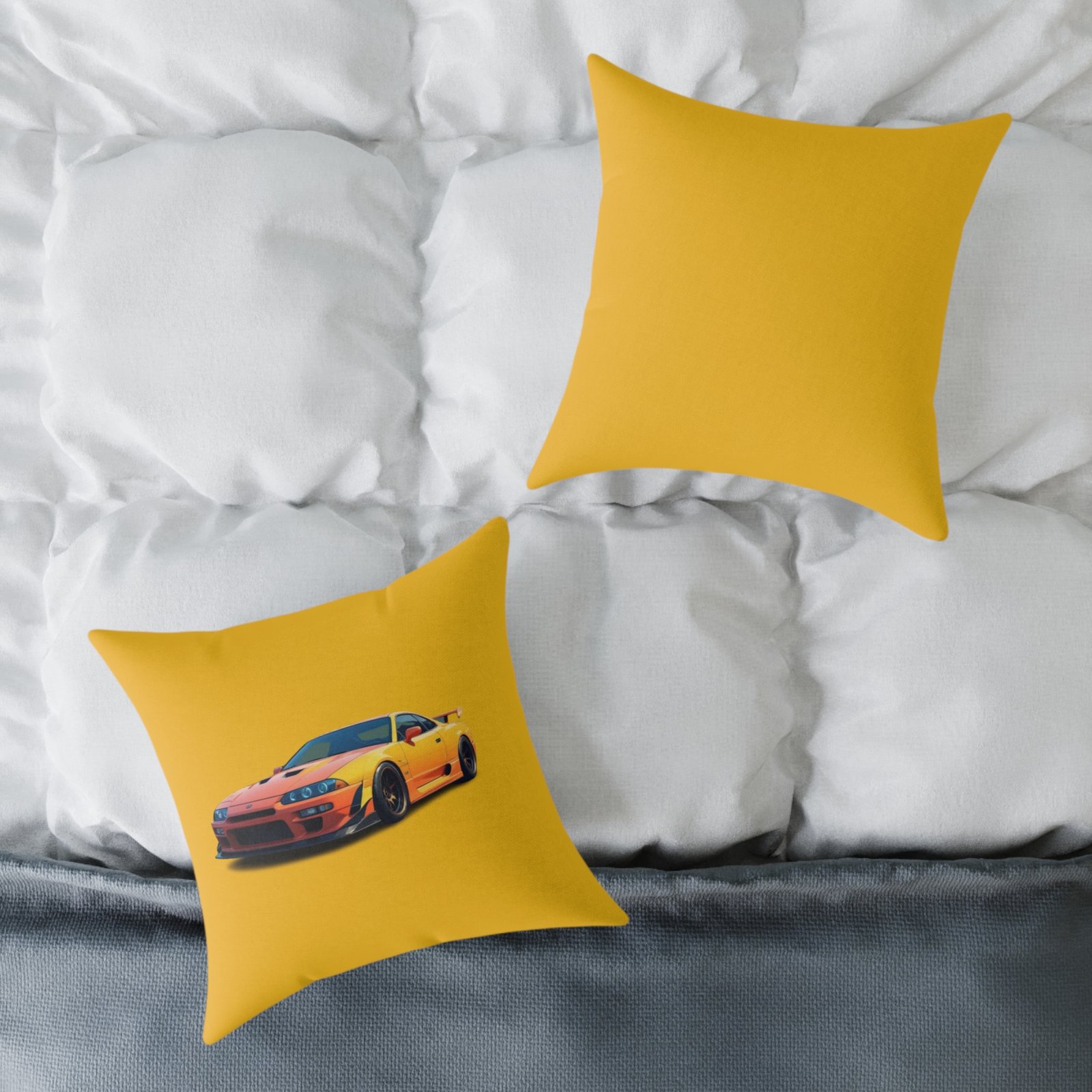Fast Car Design Square Poly Canvas Pillow - Image 8