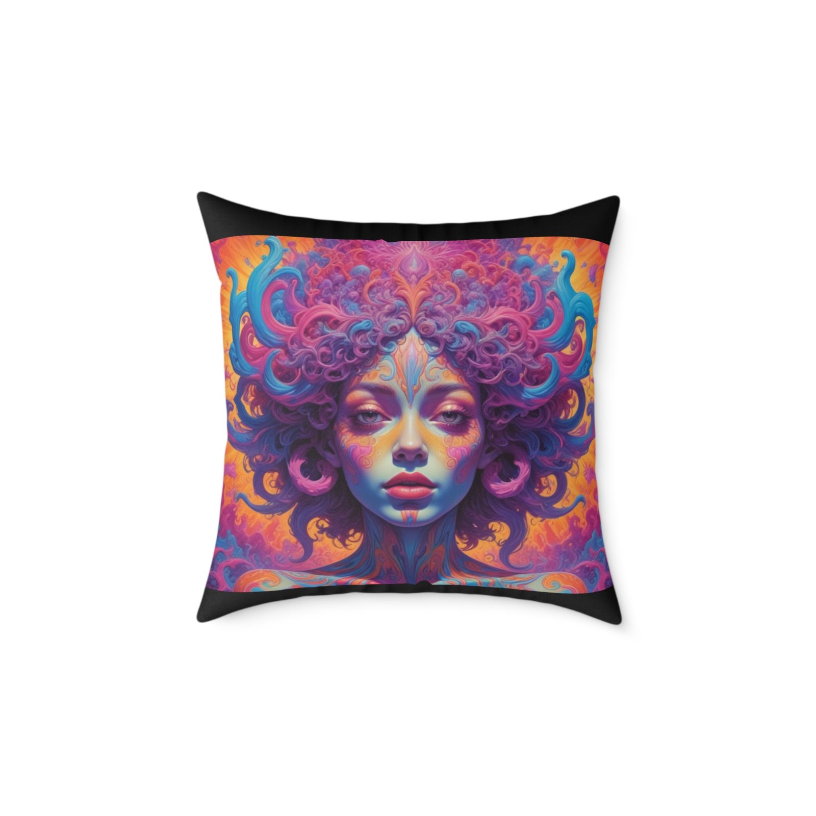 Psychadelic Square Poly Canvas Pillow - Image 9