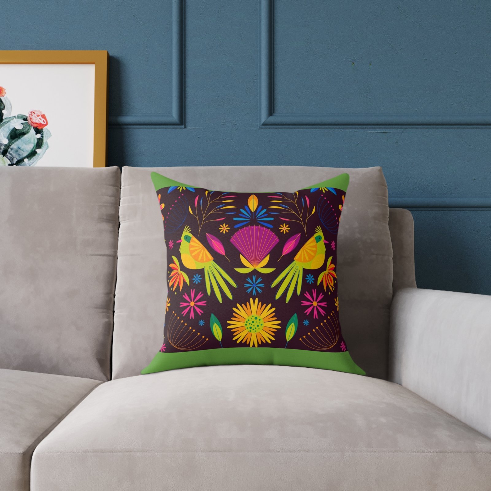 Mexico Square Poly Canvas Pillow - Image 3