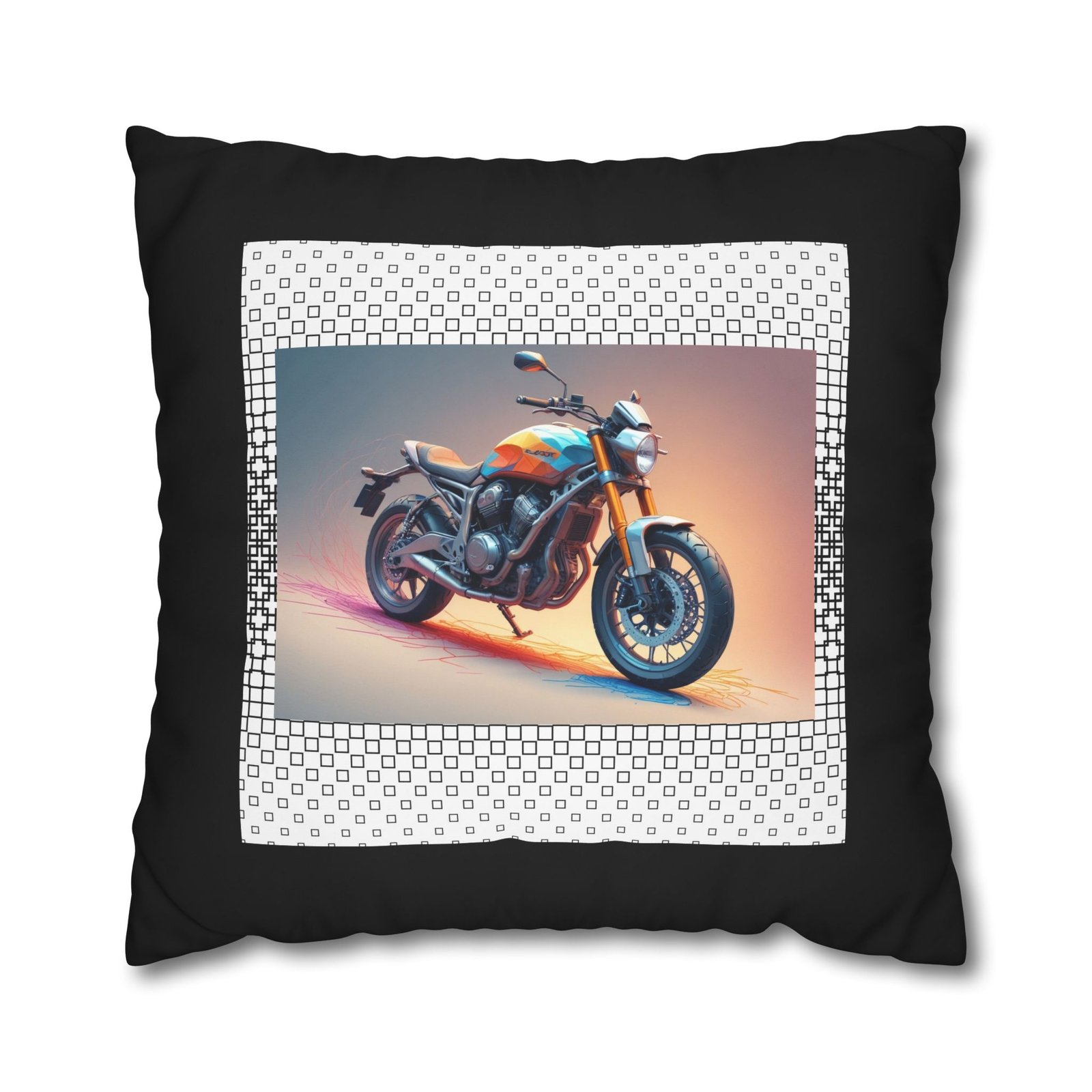 Scrambling Bikes Square Poly Canvas Pillowcase - Image 17