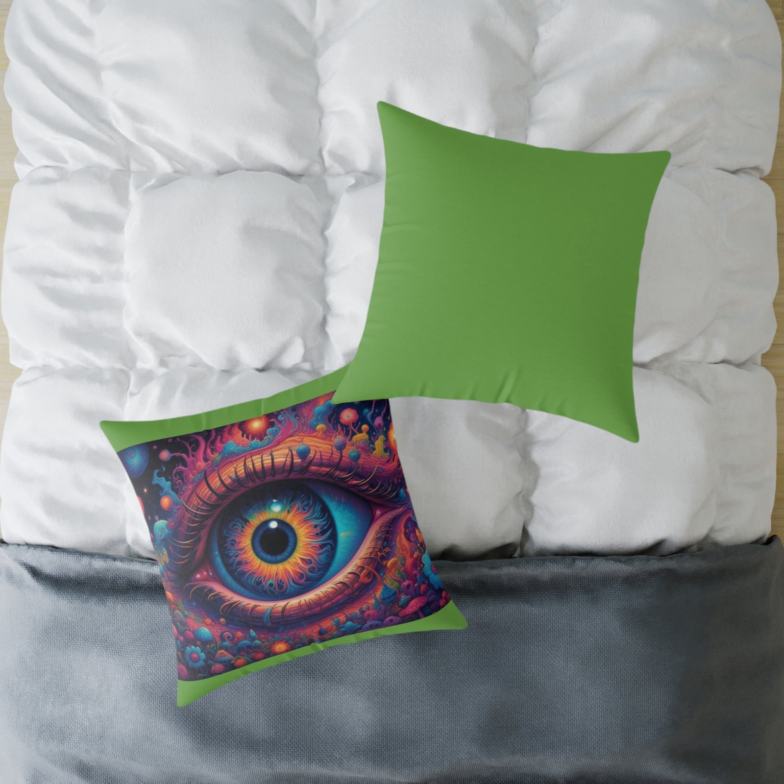 Psychadelic Square Poly Canvas Pillow - Image 16